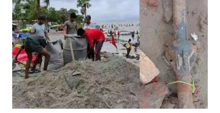 কুয়াকাটায় সাবমেরিন ক্যাবল পাইপের মেরামত সম্পন্ন
