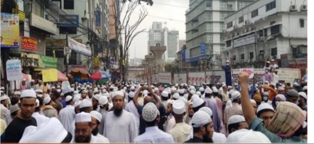 হেফাজত ইসলামের ফ্রান্সবিরোধী সমাবেশে জনসমুদ্র