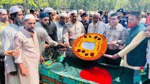 লালমোহনে বীর মুক্তিযোদ্ধা মাহে আলম কুট্টি মিয়াকে রাষ্ট্রীয় মর্যাদায় দাফন
