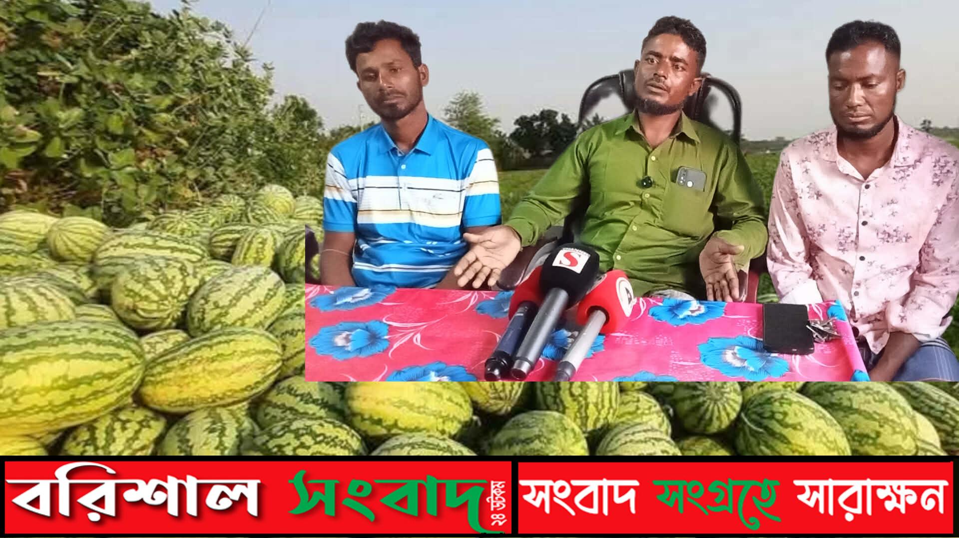 লালমোহনে তরমুজ চাষিদের থেকে ১৫ লাখ টাকা হাতিয়ে নেওয়ার অভিযোগ