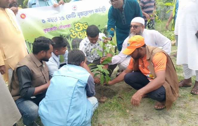 কুয়াকাটায় প্রধানমন্ত্রী ঘোষিত বৃক্ষরোপণ কর্মসূচির উদ্বোধন।।