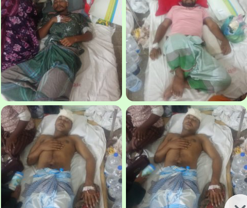 বরিশালে লাহারহাটে চাঁদা না পেয়ে টোল ইজারাদারসহ -৫ জনকে কুপিয়ে জখম