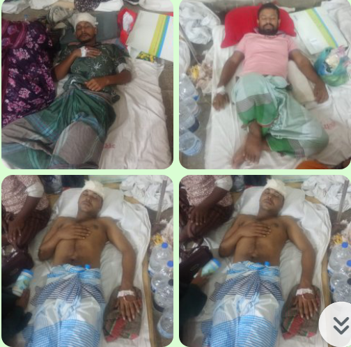 বরিশালে লাহারহাটে চাঁদা না পেয়ে টোল ইজারাদারসহ -৫ জনকে কুপিয়ে জখম