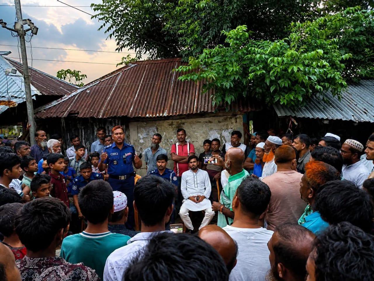 বাকেরগঞ্জের দুর্গাপাশায় মাদক ও চুরির বিরুদ্ধে পুলিশ এলাকাবাসীর যৌথ সভা: কঠোর অভিযানের ঘোষণা