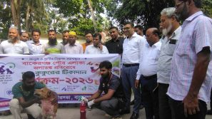 বাকেরগঞ্জে জলাতঙ্ক প্রতিরোধে পথ কুকুরদের টিকা প্রদান কর্মসূচি আরম্ভ।